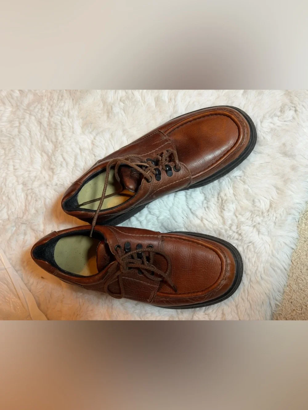 Men's Brown Vintage Brown Leather Work Shoes